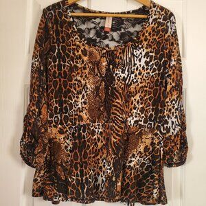 No Boundaries Printed Blouse Used XL/XG (15-17)